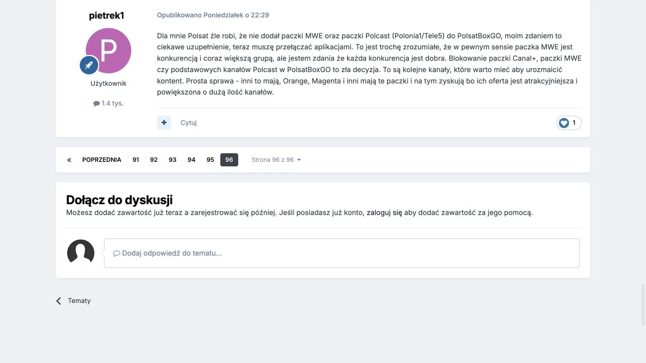 Komentarz: Głos widza za szerszą obecnością MWE w Polsat Box Go