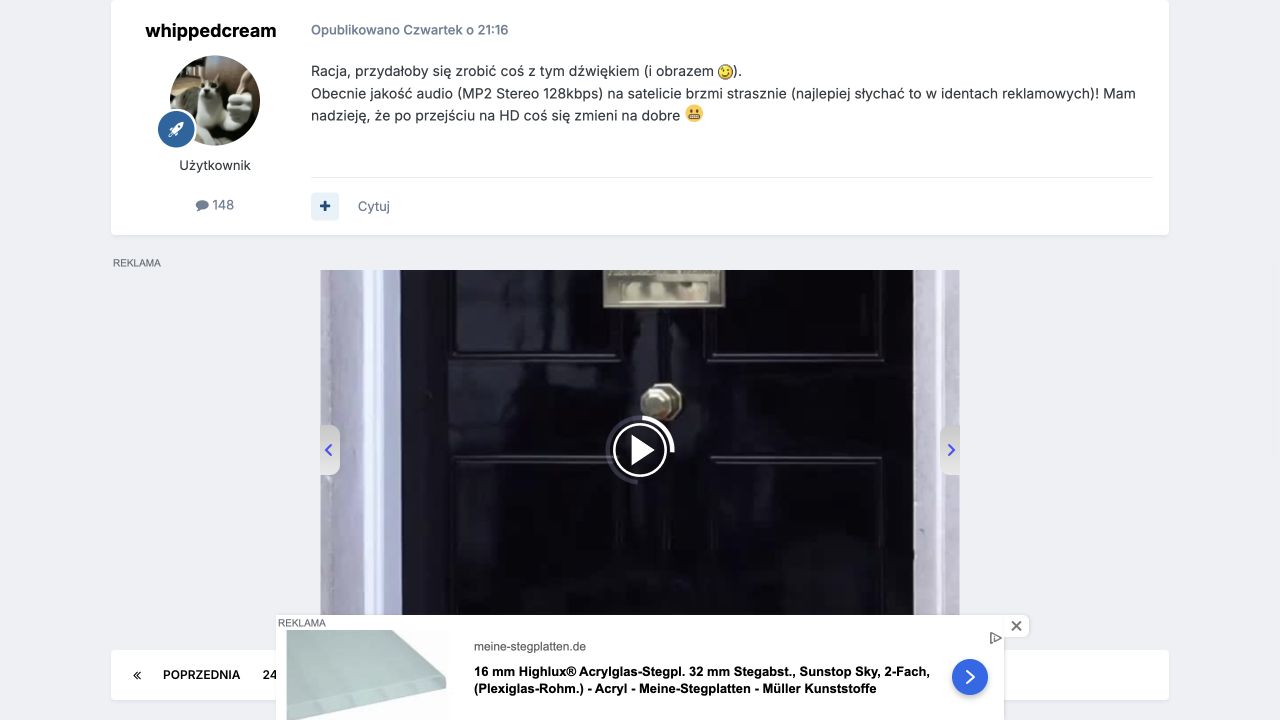Komentarz: Widz zwraca uwagę na jakość obrazu i dźwięku Anteny HD