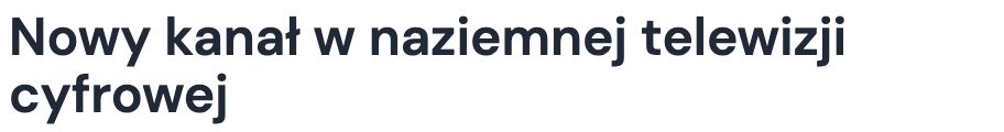 Publikacja: Nowy kanał w naziemnej telewizji cyfrowej