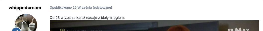 Komentarz: FILMAX: obserwacja zmiany logo ekranowego